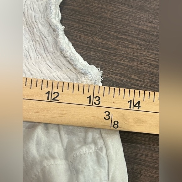 Abercrombie and Fitch Dress Womens XS Blue White Floral Smocked Boho Prairie - Picture 15 of 16